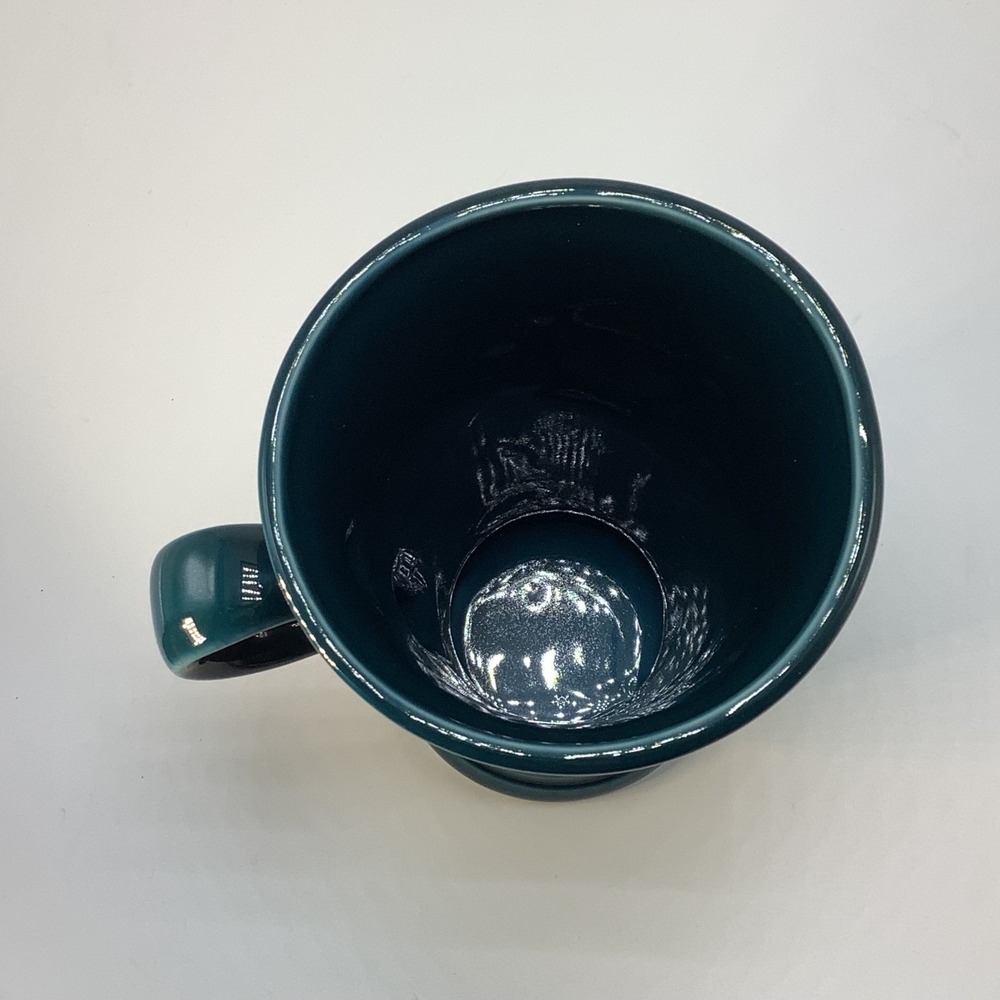 Fiesta Ware Juniper Pedestal Mug w/ Embossed Shapes Retired Homer Laughlin 6" - Picture 5 of 7
